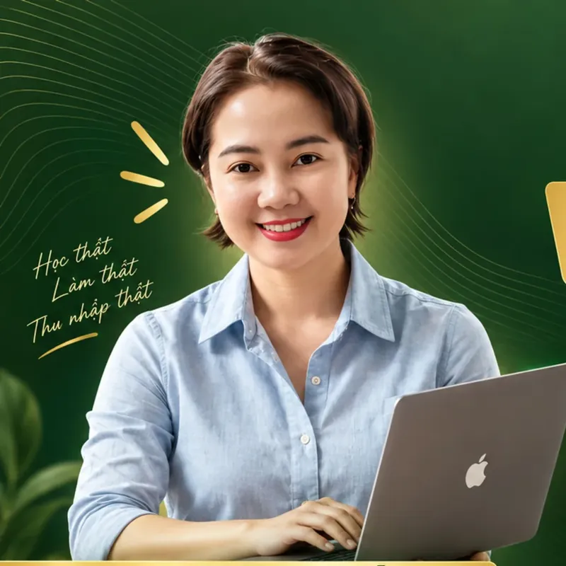 Huỳnh Thị Thu Hồng trong trang phục xanh lá